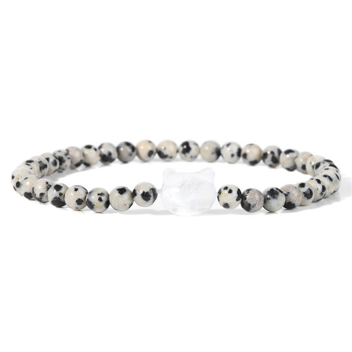 Pulsera de cuentas de piedra natural Olivenorma Nacre Kitten de 4 mm