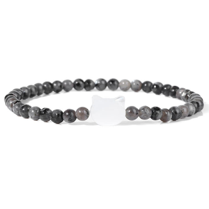Pulsera de cuentas de piedra natural Olivenorma Nacre Kitten de 4 mm