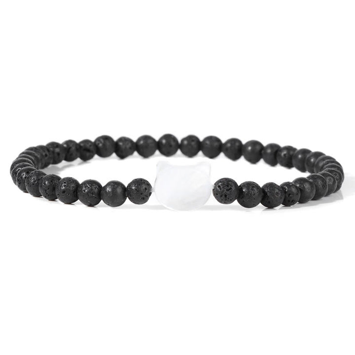 Pulsera de cuentas de piedra natural Olivenorma Nacre Kitten de 4 mm