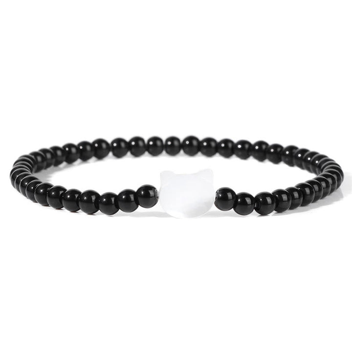 Pulsera de cuentas de piedra natural Olivenorma Nacre Kitten de 4 mm
