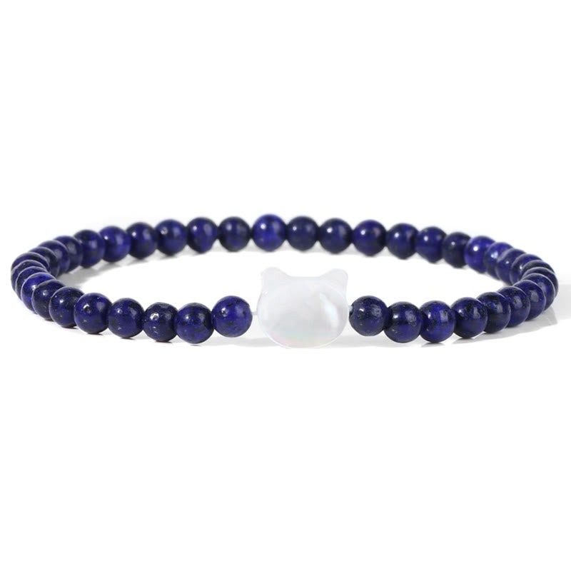 Pulsera de cuentas de piedra natural Olivenorma Nacre Kitten de 4 mm