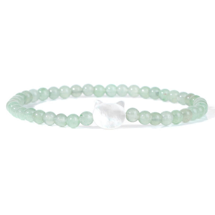 Pulsera de cuentas de piedra natural Olivenorma Nacre Kitten de 4 mm