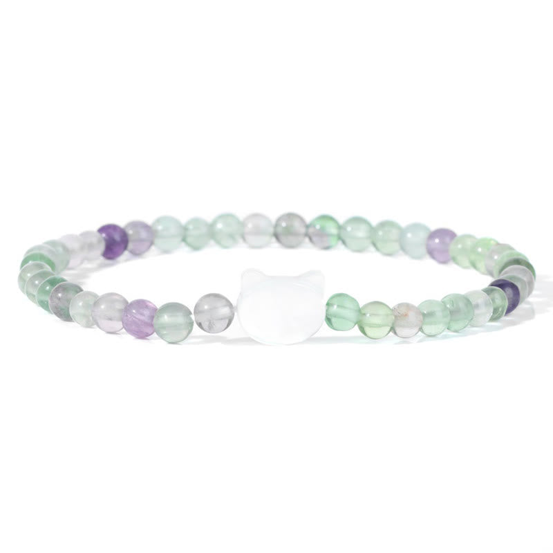 Pulsera de cuentas de piedra natural Olivenorma Nacre Kitten de 4 mm