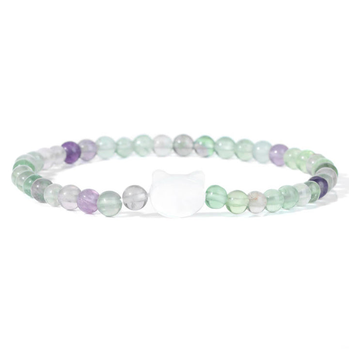 Pulsera de cuentas de piedra natural Olivenorma Nacre Kitten de 4 mm