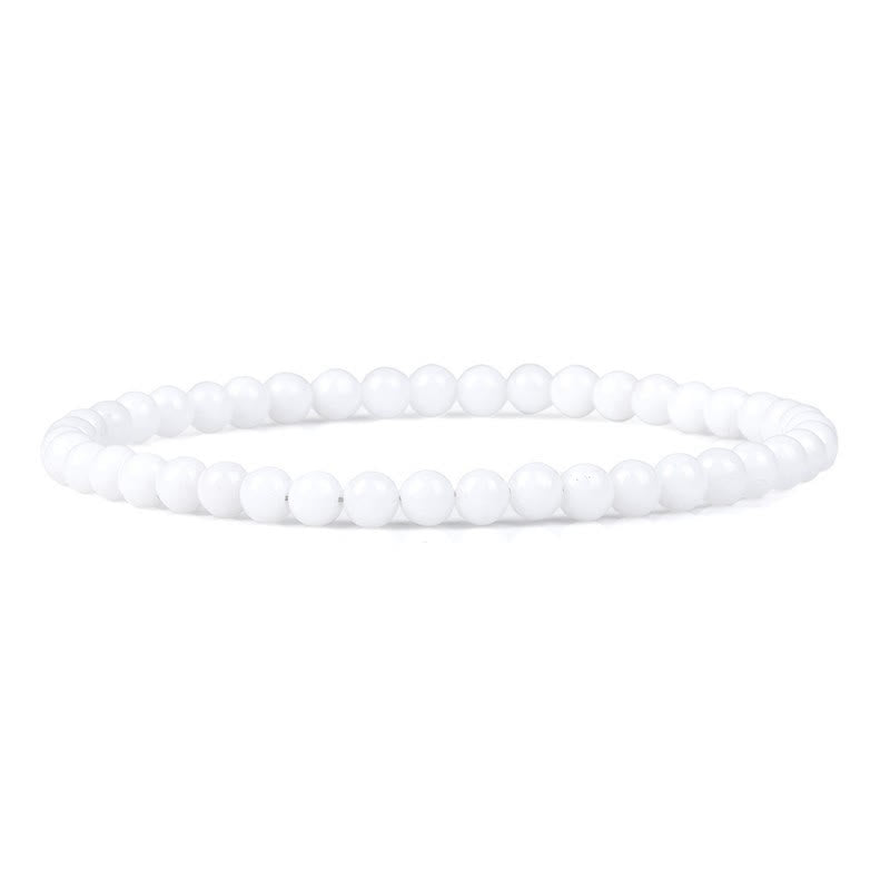 Pulsera de cuentas de piedra natural de 4 mm de Olivenorma