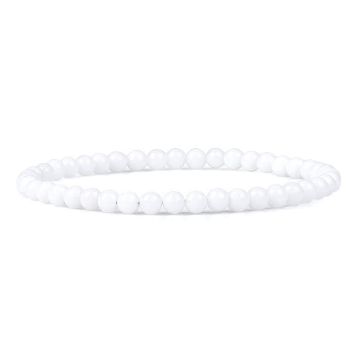 Pulsera de cuentas de piedra natural de 4 mm de Olivenorma
