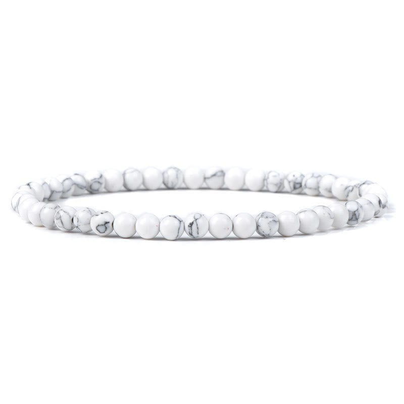 Pulsera de cuentas de piedra natural de 4 mm de Olivenorma