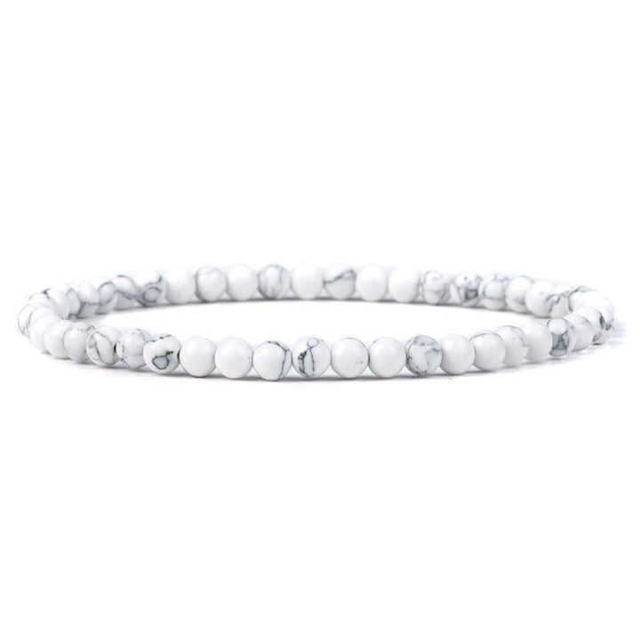 Pulsera de cuentas de piedra natural de 4 mm de Olivenorma