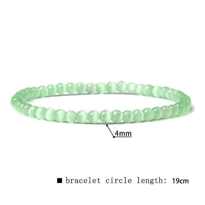 Pulsera de cuentas de piedra natural de 4 mm de Olivenorma