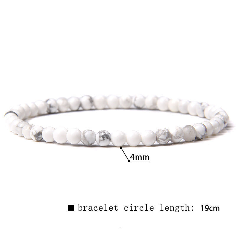 Pulsera de cuentas de piedra natural de 4 mm de Olivenorma