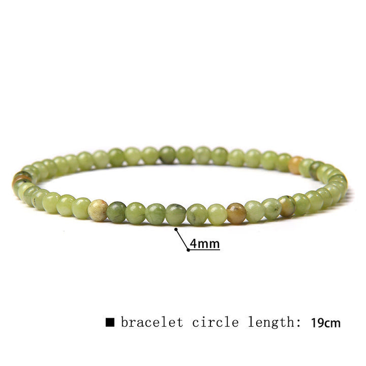 Pulsera de cuentas de piedra natural de 4 mm de Olivenorma