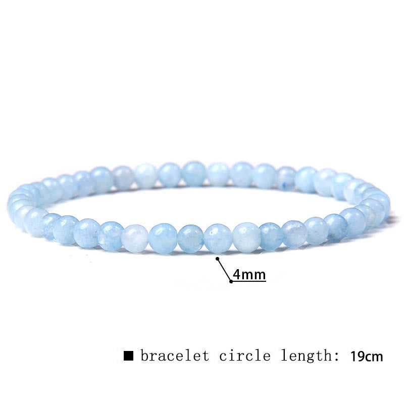Pulsera de cuentas de piedra natural de 4 mm de Olivenorma