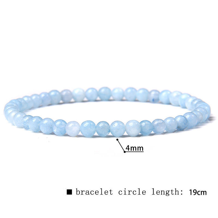 Pulsera de cuentas de piedra natural de 4 mm de Olivenorma
