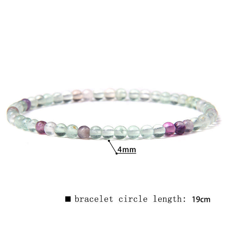 Pulsera de cuentas de piedra natural de 4 mm de Olivenorma