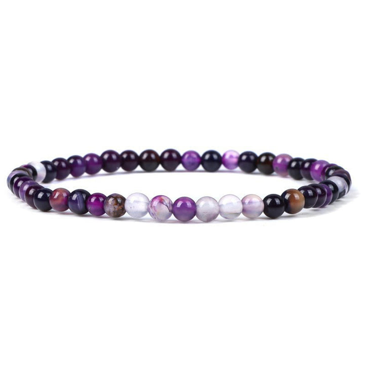 Pulsera de cuentas de piedra natural de 4 mm de Olivenorma