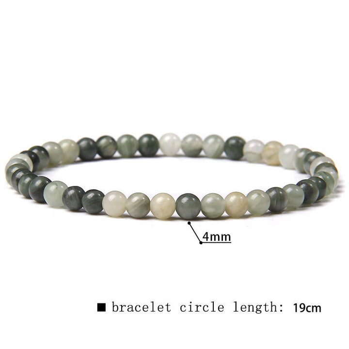 Pulsera de cuentas de piedra natural de 4 mm de Olivenorma