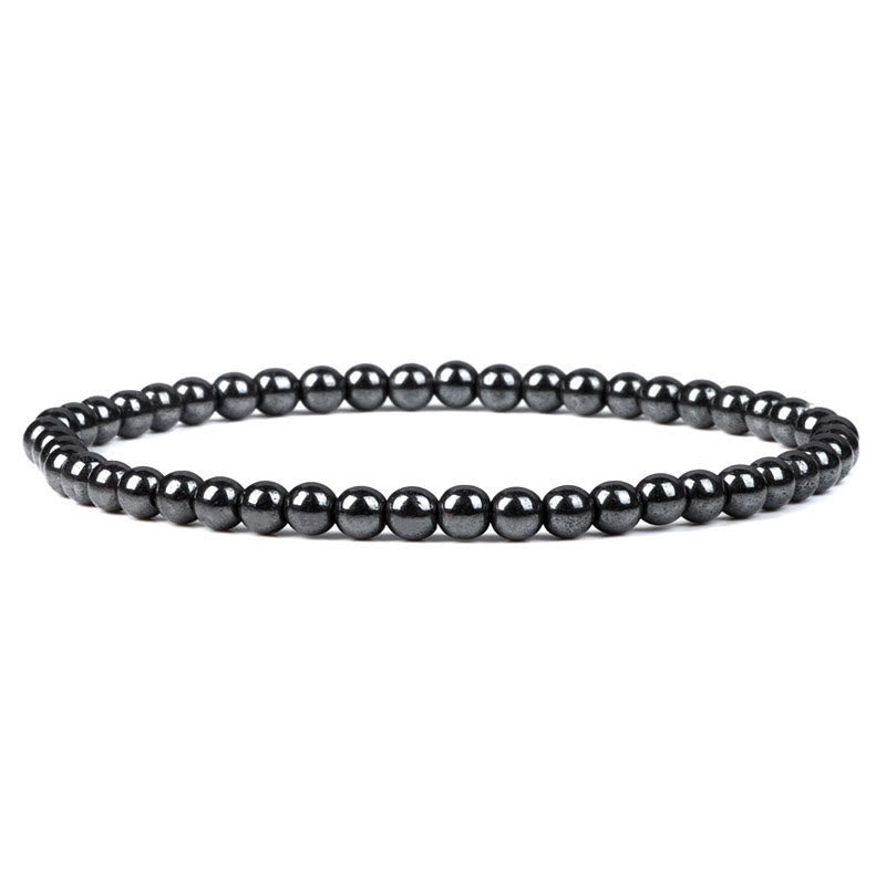 Pulsera de cuentas de piedra natural de 4 mm de Olivenorma