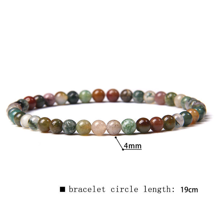 Pulsera de cuentas de piedra natural de 4 mm de Olivenorma