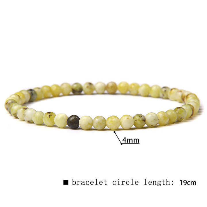 Pulsera de cuentas de piedra natural de 4 mm de Olivenorma