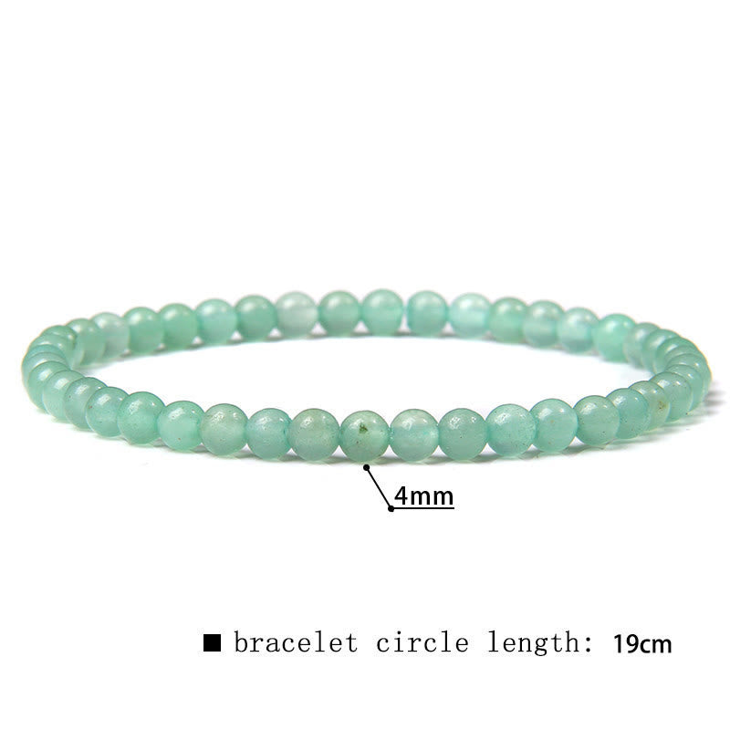 Pulsera de cuentas de piedra natural de 4 mm de Olivenorma