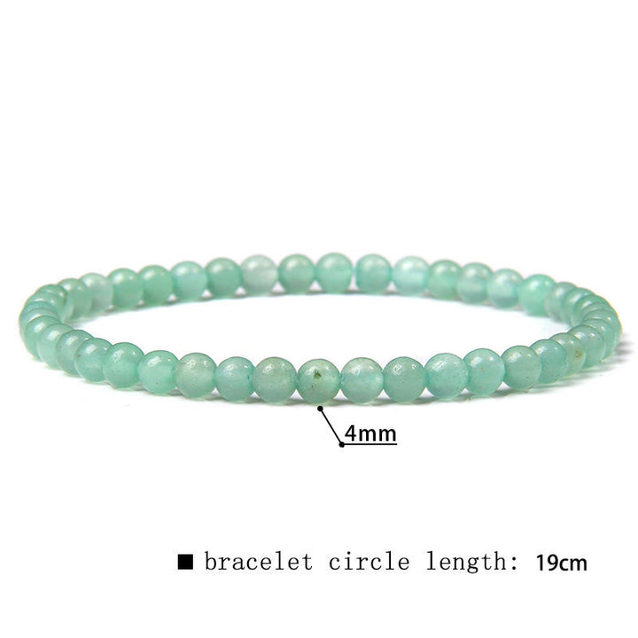 Pulsera de cuentas de piedra natural de 4 mm de Olivenorma