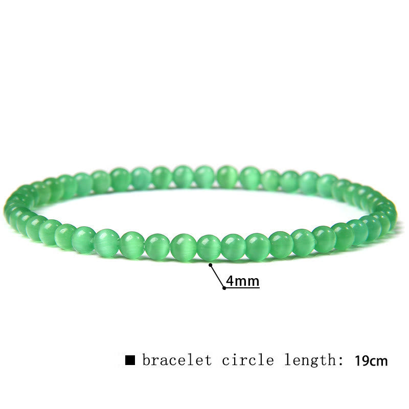 Pulsera de cuentas de piedra natural de 4 mm de Olivenorma