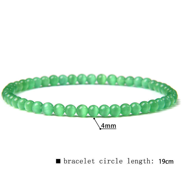 Pulsera de cuentas de piedra natural de 4 mm de Olivenorma