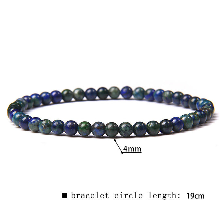 Pulsera de cuentas de piedra natural de 4 mm de Olivenorma