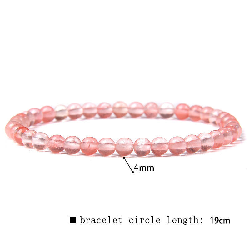 Pulsera de cuentas de piedra natural de 4 mm de Olivenorma