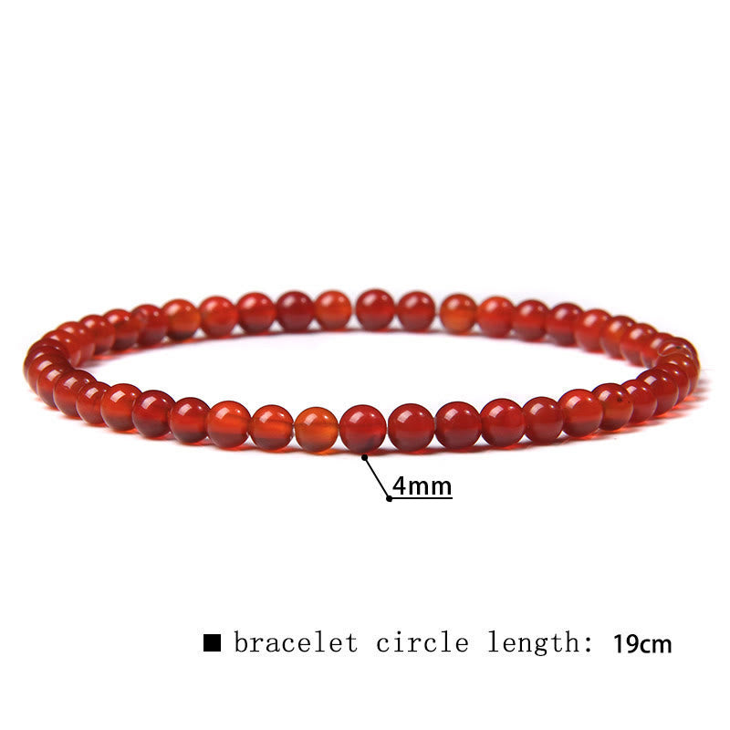 Pulsera de cuentas de piedra natural de 4 mm de Olivenorma