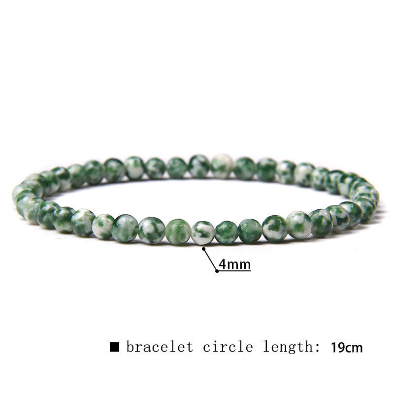 Pulsera de cuentas de piedra natural de 4 mm de Olivenorma