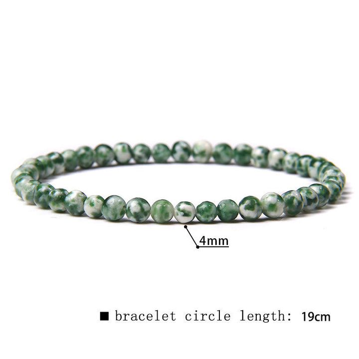 Pulsera de cuentas de piedra natural de 4 mm de Olivenorma