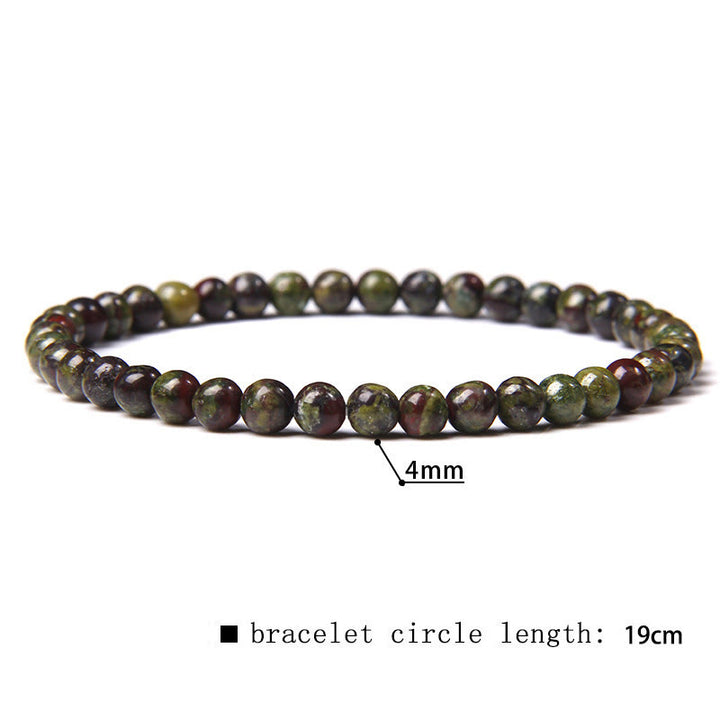 Pulsera de cuentas de piedra natural de 4 mm de Olivenorma