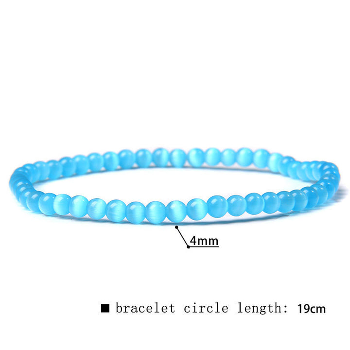 Pulsera de cuentas de piedra natural de 4 mm de Olivenorma
