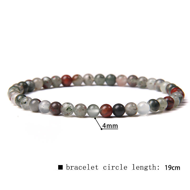 Pulsera de cuentas de piedra natural de 4 mm de Olivenorma