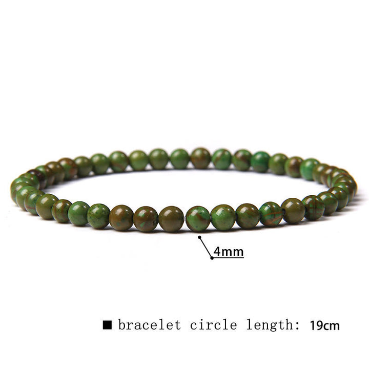 Pulsera de cuentas de piedra natural de 4 mm de Olivenorma