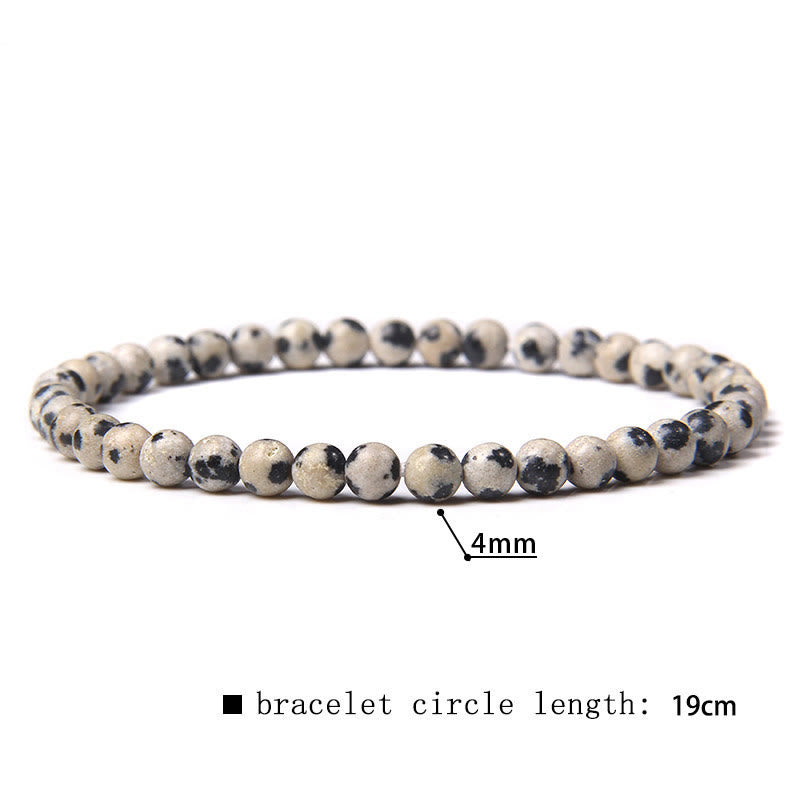 Pulsera de cuentas de piedra natural de 4 mm de Olivenorma