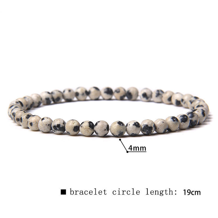 Pulsera de cuentas de piedra natural de 4 mm de Olivenorma