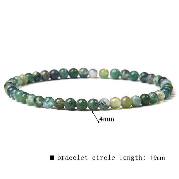 Pulsera de cuentas de piedra natural de 4 mm de Olivenorma