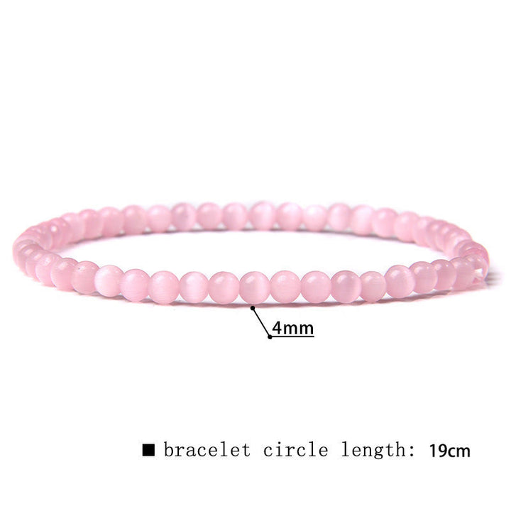 Pulsera de cuentas de piedra natural de 4 mm de Olivenorma