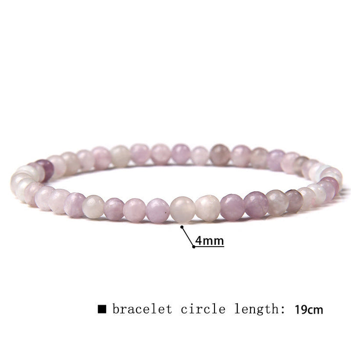 Pulsera de cuentas de piedra natural de 4 mm de Olivenorma