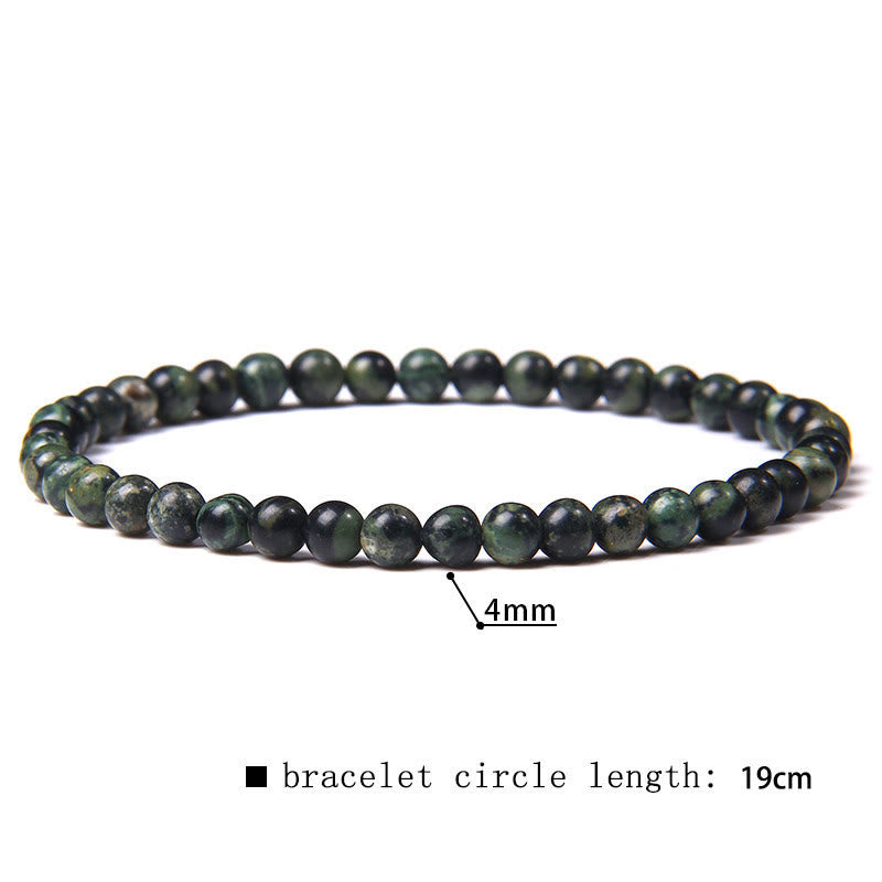 Pulsera de cuentas de piedra natural de 4 mm de Olivenorma