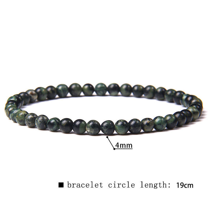 Pulsera de cuentas de piedra natural de 4 mm de Olivenorma