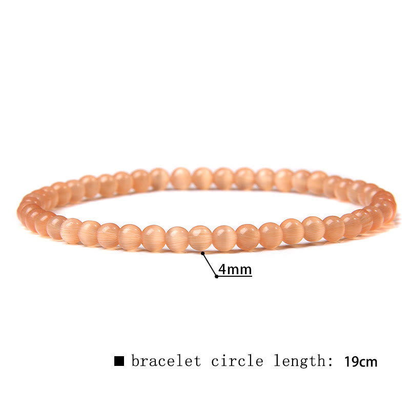 Pulsera de cuentas de piedra natural de 4 mm de Olivenorma