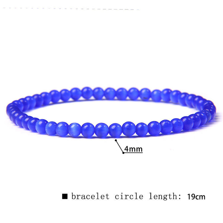 Pulsera de cuentas de piedra natural de 4 mm de Olivenorma