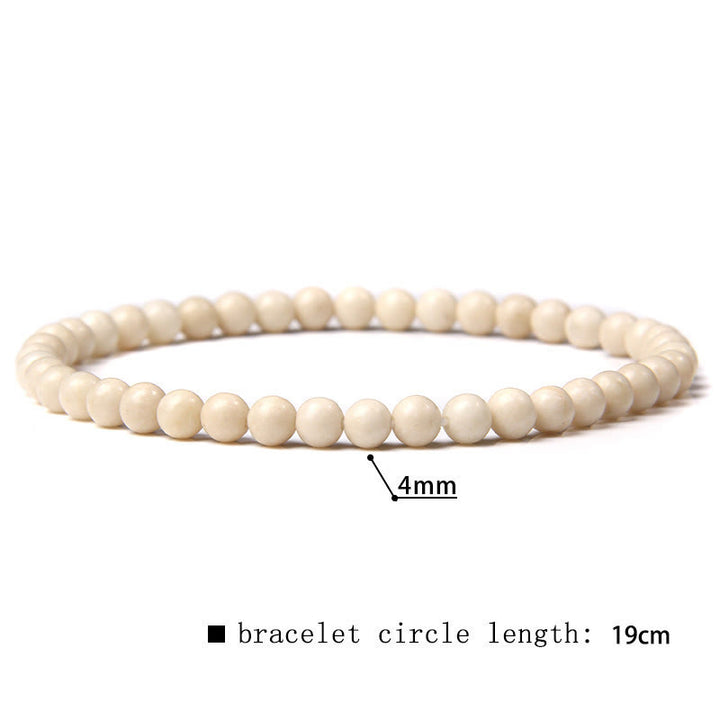 Pulsera de cuentas de piedra natural de 4 mm de Olivenorma