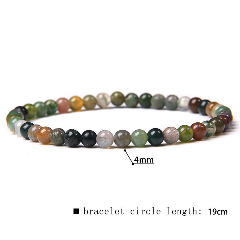 Pulsera de cuentas de piedra natural de 4 mm de Olivenorma