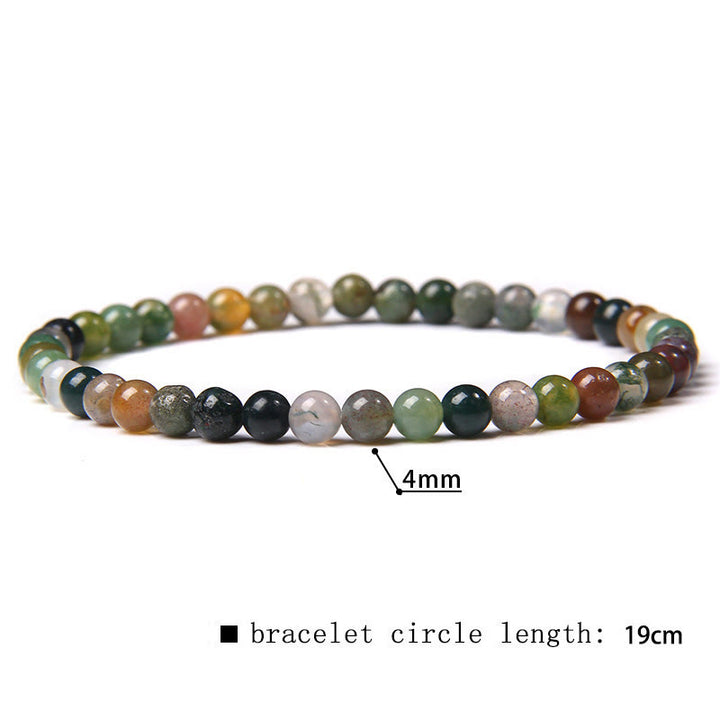 Pulsera de cuentas de piedra natural de 4 mm de Olivenorma