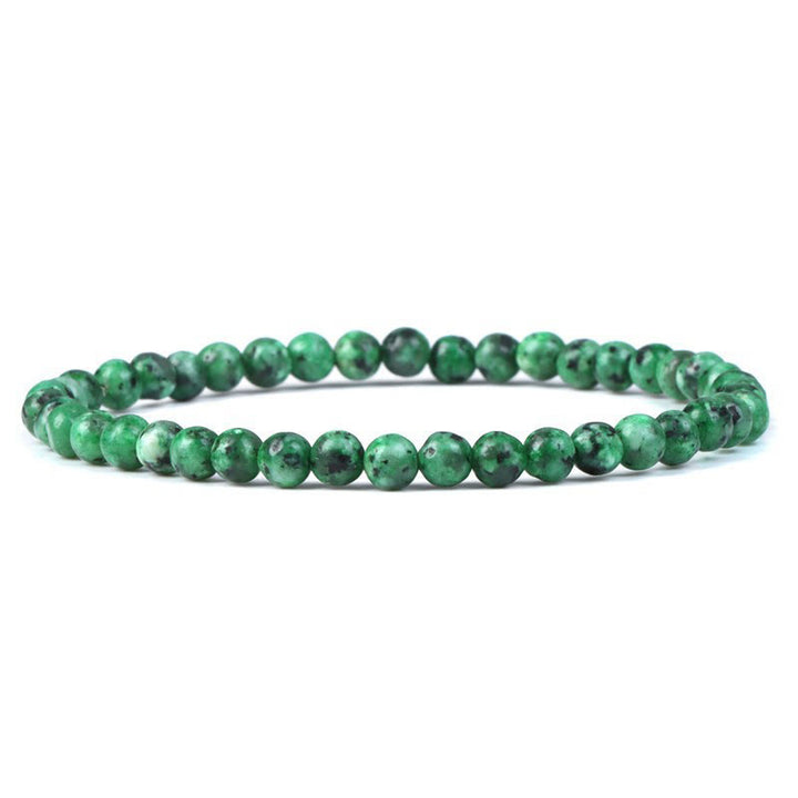 Pulsera de cuentas de piedra natural de 4 mm de Olivenorma