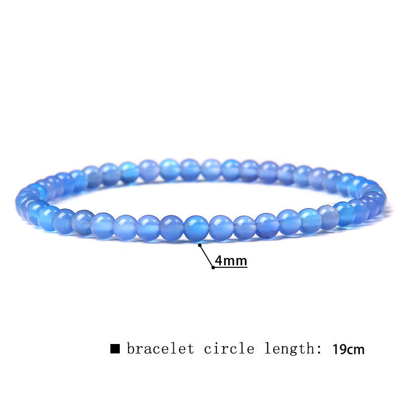 Pulsera de cuentas de piedra natural de 4 mm de Olivenorma